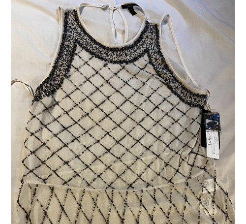 Musculosa Gasa Y Paillet Zara Talle L