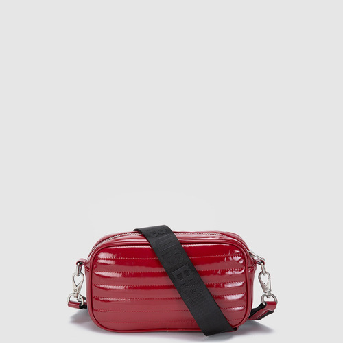 Bolsa Bandolera Crossbody Bubba Bags Purse Gloss Unisex Rouge Lisa Metalicos Negro