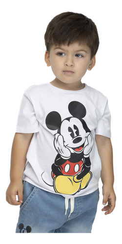 Polera Niño Grande Mickey Azul Disney