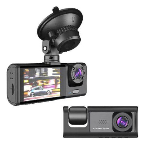 2 Lentes De Câmera Dvr De Carro Dash De 2 Canais Hd 1080