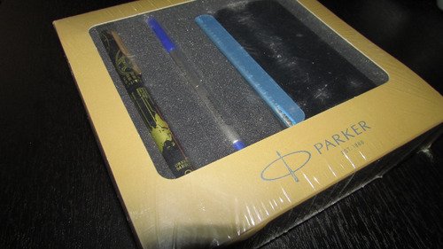 Lapicero Parker Vector Timecheck Caja Regalo Con Tarjetero