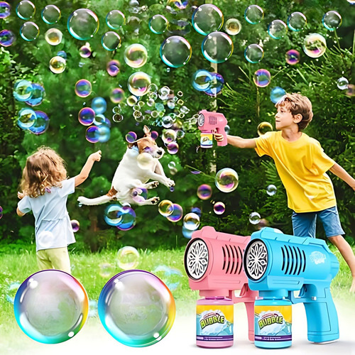 * Brinquedo Lança Bolha De Sabão Pistola Bazuca Com Luz Led