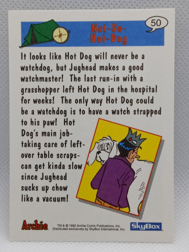 Estampa Tarjeta Archie Año 1992 # 50 Not So Hot Dog , Skybo (Usado)
