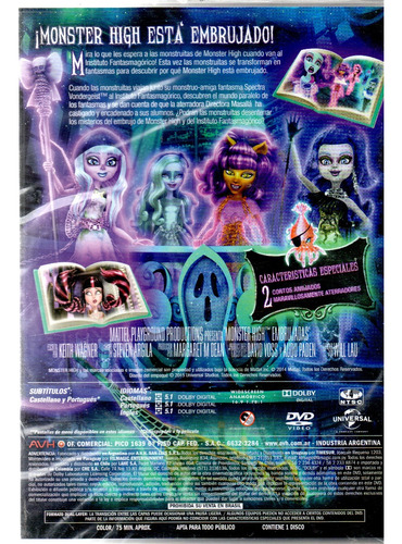Monster High Embrujadas (slim) - Dvd Nuevo Orig Cerr - Mcbmi