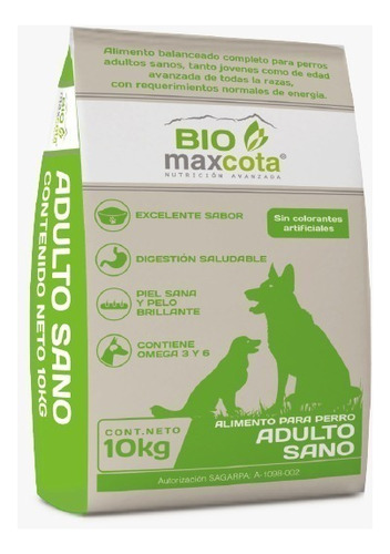 Croquetas Biomaxcota Adulto Sano 10kg - Alimento Premium