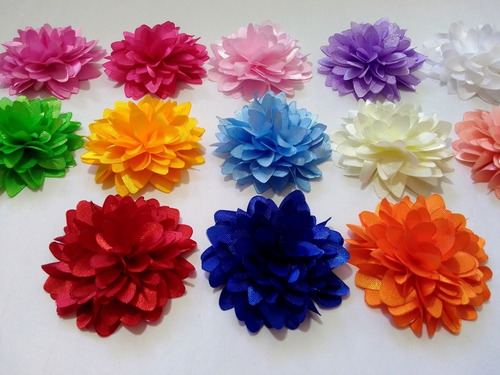 Imagen 3 de 4 de Flores De Tela Raso Miden 6cm