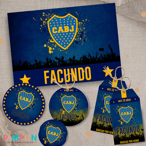 Kit Imprimible Club Atletico Boca Juniors - Personalizado