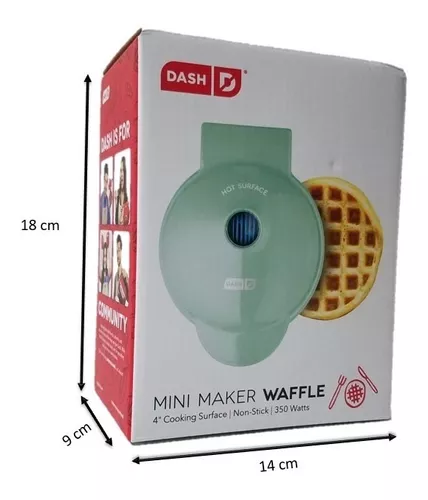 Dash Mini waffle Stick Maker 4 pulgadas, Aqua, mini waflera cuadrada