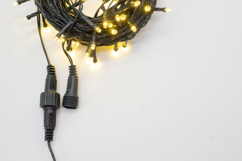 Imagen 3 de 7 de Serie Luz Navideña 100 Leds 10m Lineal Ambar Vintage Eventos