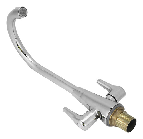 Grifo De Lavabo Con Rosca G1/2, De Cobre, Agua Fría Y Calien
