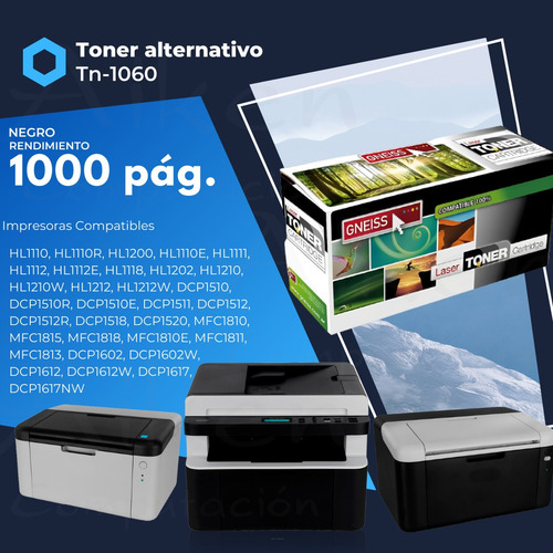 Toner Generico Para Brother Tn 1060 Hl1200 Hl1212w Dcp1512 Negro
