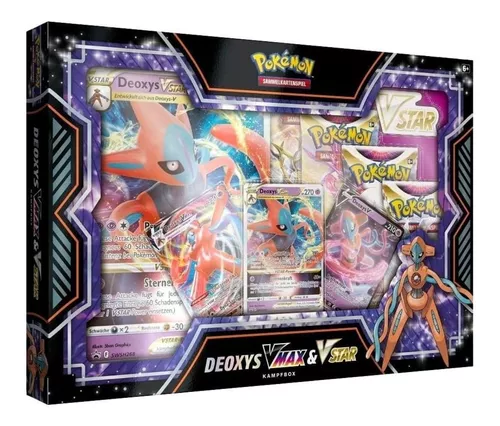 Cartas Pokémon Box Coleção de Batalha Deoxys VMax e VAstro - Copag