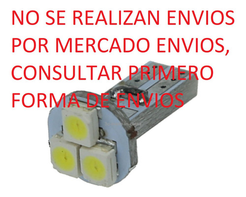 T5 Led  Blanca Error Free Pack De 3 Unidades 12 V Led Ecia