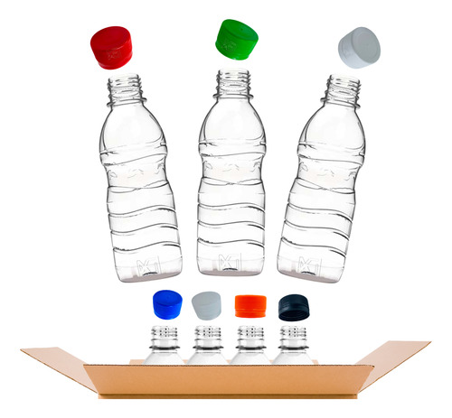 Botella Pet Para Aguas Jugos 250 Ml Tapa Seguridad X 240