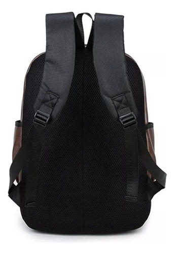 Elegante Color Sólido Cuero De La Pu Mochila Accesorios Vint