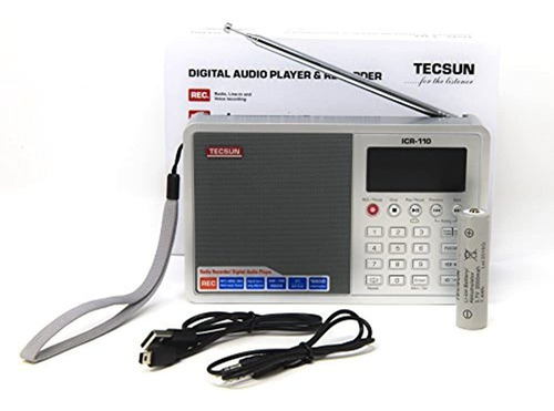 Tecsun Icr-110 Am Fm Radio Usb Mp3 player Parlante Gr