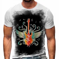 Comprar Camiseta Instrumentos Músicais Guitarra Rock Music A