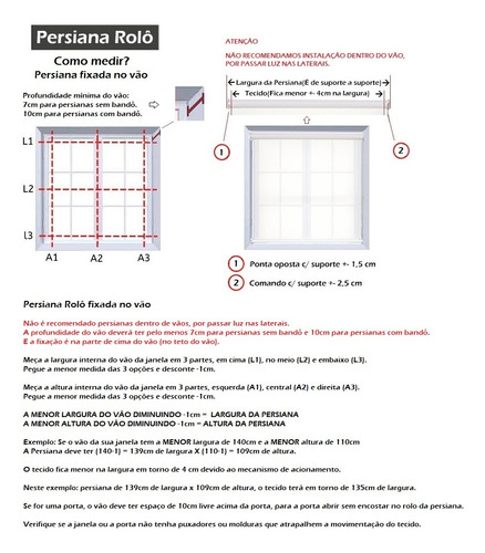 Cortina Rolo Blackout 2,60 L X 1,90 A 100% Blecaute 0% Luz