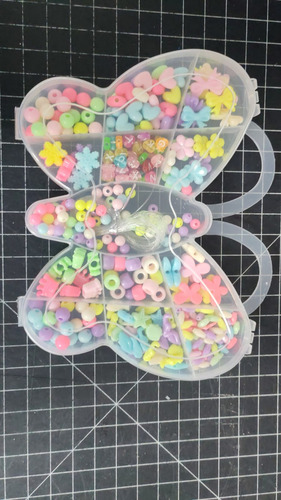 Caja Mariposa Con Cuentas Para Bisuteria