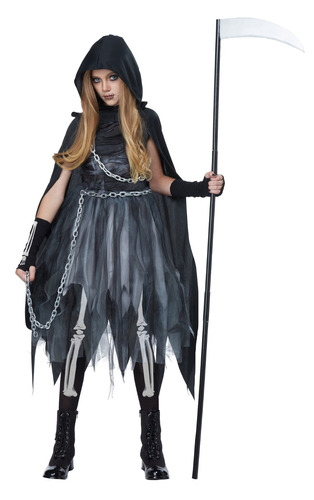 Disfraz Para Niña Segadora Talla S (6-8) Halloween 