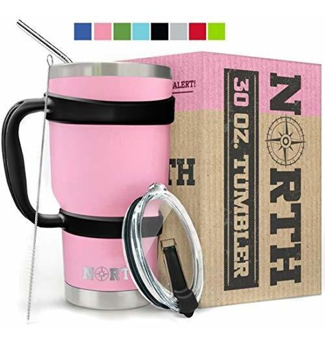 Juego De 5 Vasos De Acero Inoxidable North Pink, 30 Oz Con A