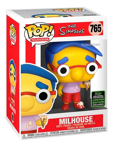 Funko Pop The Simpsons Milhouse 765 Edicion Limitada Exclus