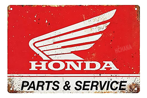 Hchana Coche Clásico Marca Honda Garage Bar Pared Signos Dec