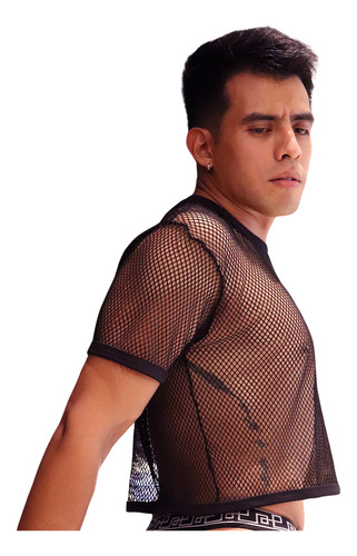 Viced Man Crop Top De Hombre Ropa Mesh Deportiva