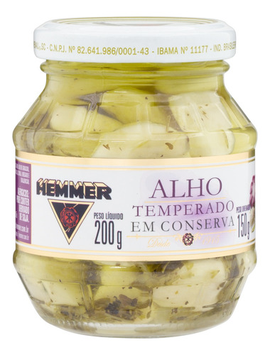 Alho em Conserva Temperado Hemmer Vidro 150g