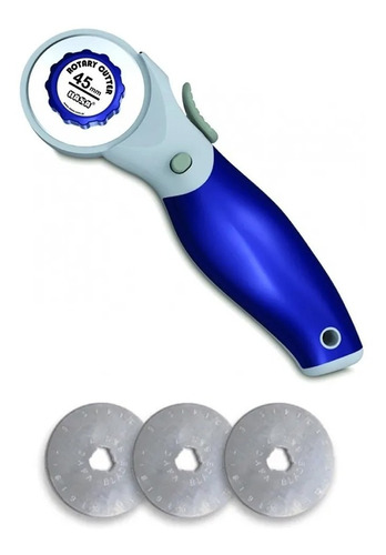 Imagen 1 de 7 de Cutter Cortador Rotativo Corte Recto Corta Tela +3 Repuestos