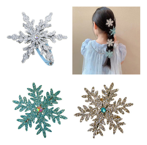 . (b) Pinza For El Pelo Con Forma De Copos De Nieve Con