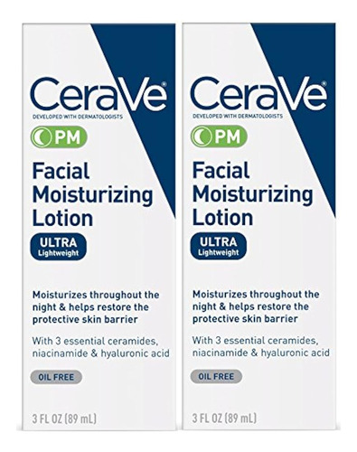 Loción Humectante Facial Cerave Pm Ultra Liviana 6 Oz