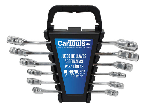 Llaves Abocinadas Para Lineas De Freno 6pz De 6-19mm Color Cromo