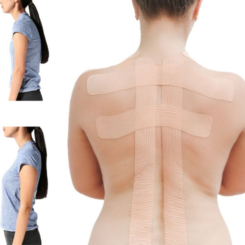 Vendaje elástico adhesivo, cinta Kinesio, cinta funcional, color beige