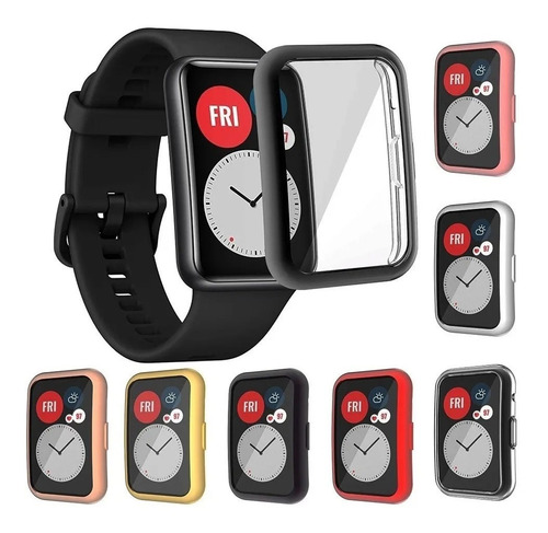 Case Tpu 360 + Protector De Pantalla Para Huawei Watch Fit