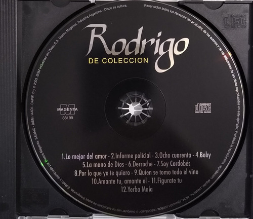 Rodrigo Cd Nuevo Canta A Maradona La Mano De Dios