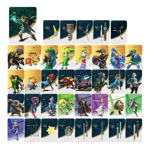 38 Nuevas Tarjetas Amiibo Zelda Switch & Lite Oled Nfc 