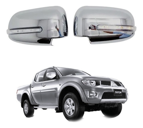 Carcasa De Espejo Cromo Mitsubishi L200 2016 2017 2018 2019