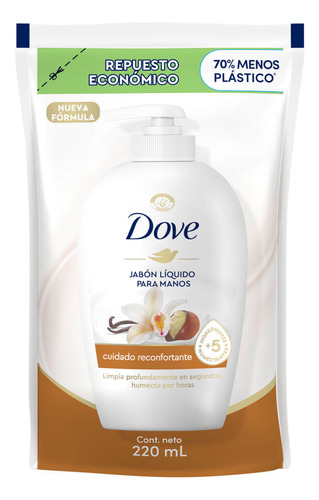 Jabón Líquido Dove Doypack Karité Y Vainilla X 220 Ml