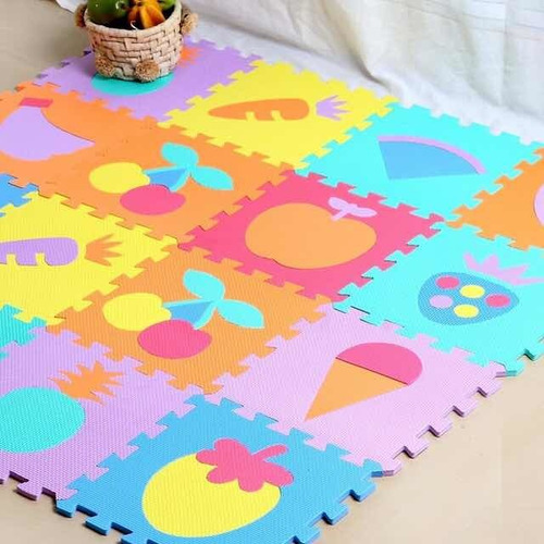 Alfombra Goma Eva Diseños Pack 10 Pcs 30x30 Cm Bebes Y Niños