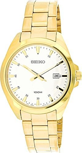 Seiko-quartz Gents Chapado En Oro Reloj De Pulsera | Envío gratis