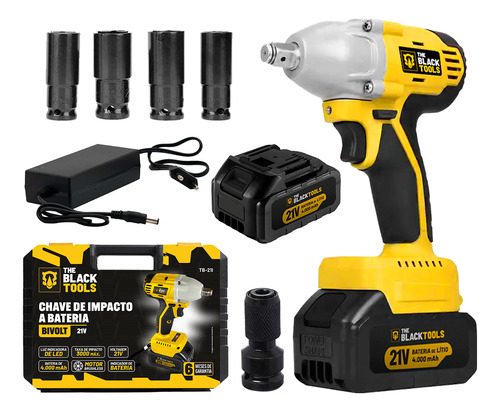 Compressor De Ar 21v + Chave Impacto Sem Escovas Com Maleta