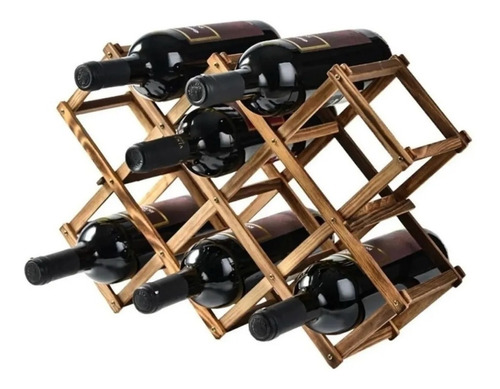 Rack De Vino Madera Wayu Plegable Botellas Quincho