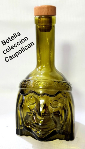 Botella Vacía Colección Cara De Caupolican De 350 Ml. 17 Cm.