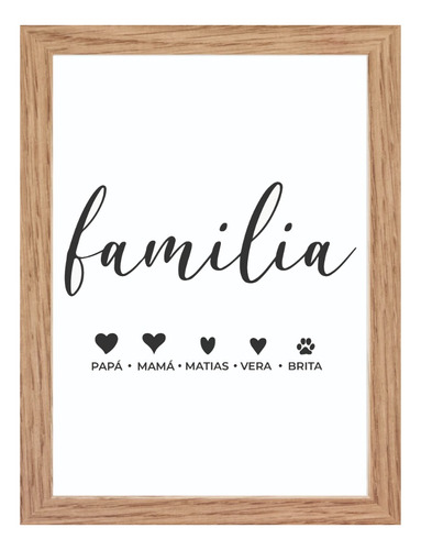 Cuadro Decorativo Marco Personalizado Familia