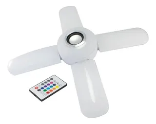 Foco Led Tipo Aspa Bocina Bluetooth 48w Rgb + Control