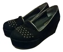 Comprar Lucerna Zapatos De Gamuza Con Tachas Y Plataformas Negro 37