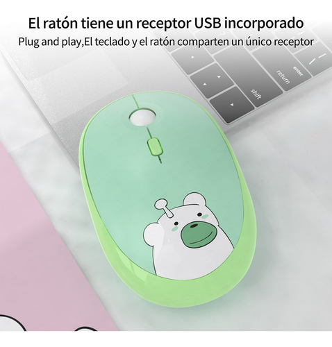 Juego De Teclado Y Ratón Mofii Hb En Verde