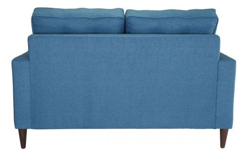 Love Seat Modelo Morgan - Azul Diseño De La Tela Liso