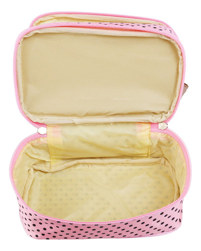 Bolsa De Maquillaje Portátil De Dos Capas Para Mujeres Y Niñ